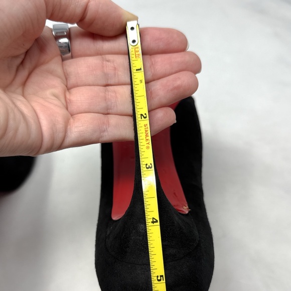 Christian Louboutin New Very Prive 120 Suede Open Toe Stiletto Heel Pumps Black - Picture 11 of 14